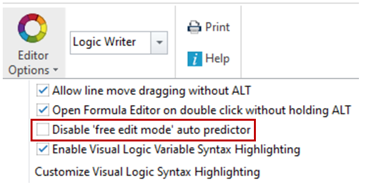 Simul8 Visual Logic auto predictor - disable