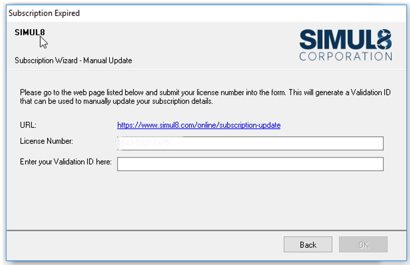 Simul subscription expired manual upload
